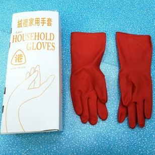 紅色絨裡家用手套